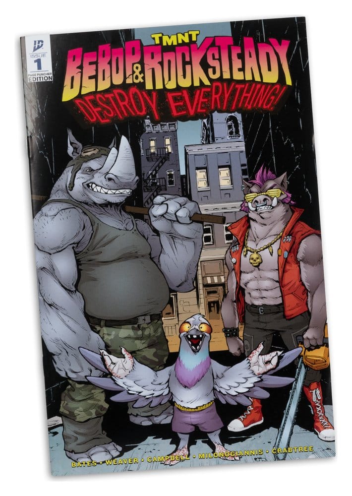 Tortues Ninja Page Punchers figurine Rocksteady 17 cm