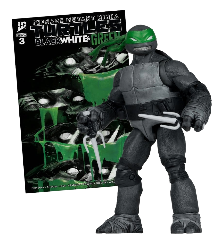 Tortues Ninja Page Punchers figurine Raphael (Black White & Green) (Red Platinum Edition) 13 cm - Toys Legacy Collection