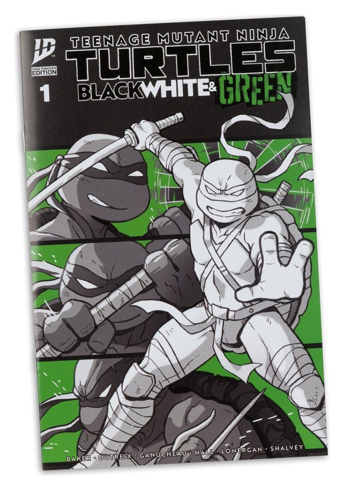 Tortues Ninja Page Punchers figurine Leonardo (Black White & Green) (Red Platinum Edition) 13 cm - Toys Legacy Collection