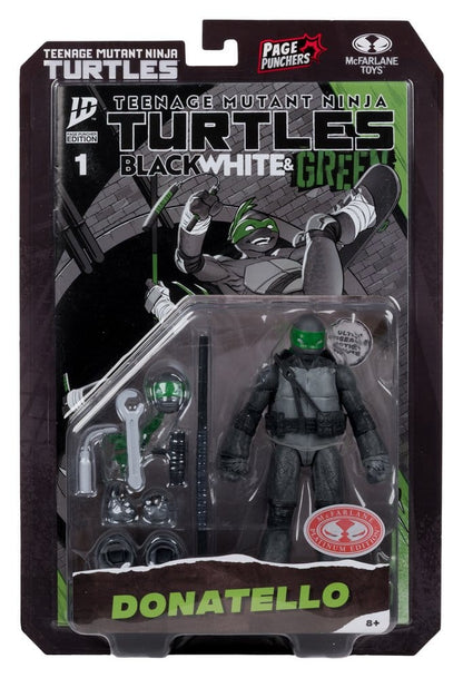 Tortues Ninja Page Punchers figurine Donatello (Black White & Green ) (Red Platinum Edition) 13 cm - Toys Legacy Collection
