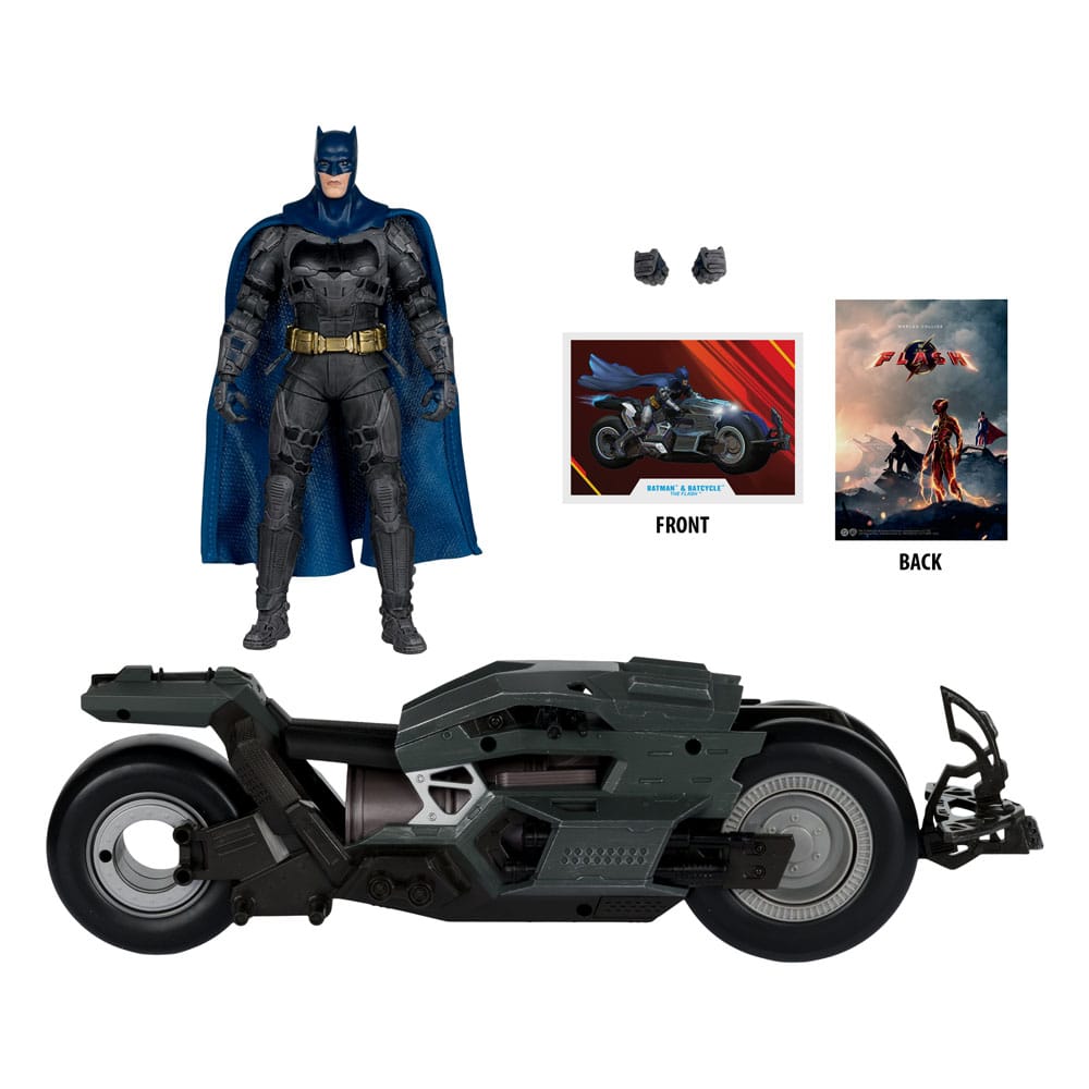 The Flash DC Multiverse véhicule Batcycle with Batman - Toys Legacy Collection