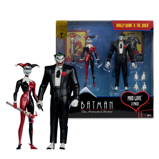 Batman: The Animated Series DC Direct figurines Harley Quinn & The Joker (Mad Love) (Gold Label) 18 cm - Toys Legacy Collection