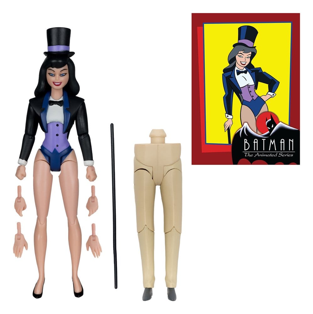 Figurine Batman de la série animée Zatanna, McFarlane Toys, personnage en pose détaillée, style comics, collection Wave 7