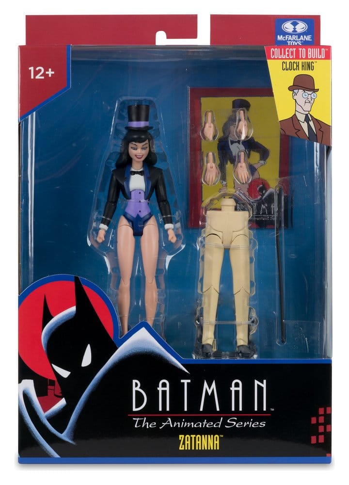 Figurine Batman : The Animated Series Zatanna de McFarlane Toys, personnage avec costume et accessoires détaillés, vue de face.