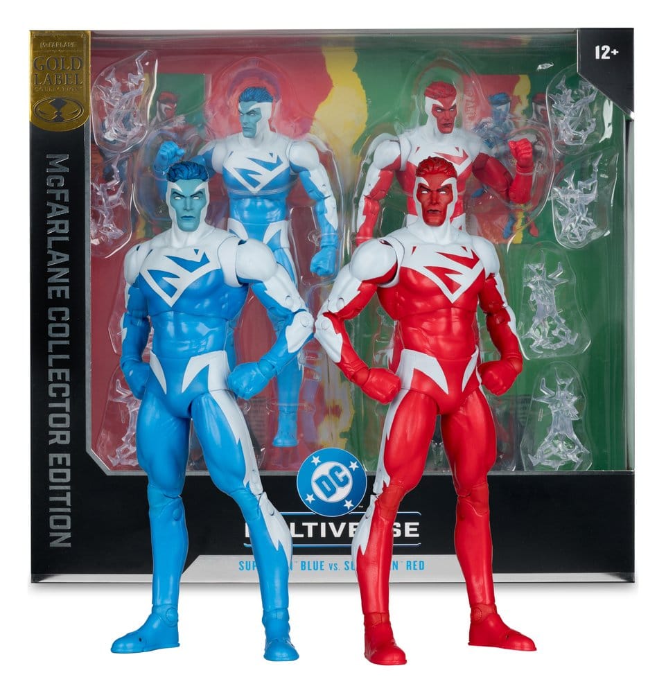 DC Multiverse – Superman Blue vs. Superman Red – Gold Label – 18 cm
