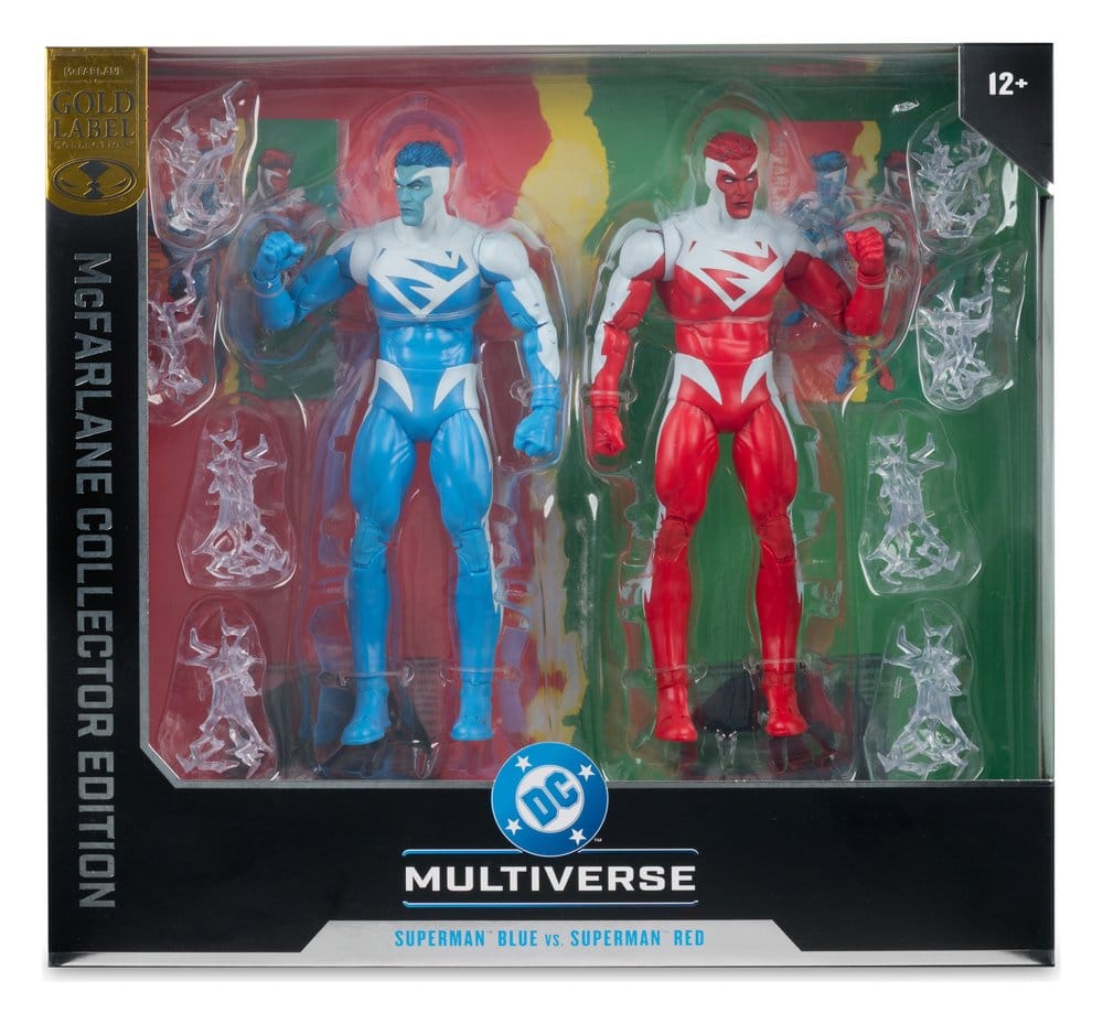 DC Multiverse – Superman Blue vs. Superman Red – Gold Label – 18 cm