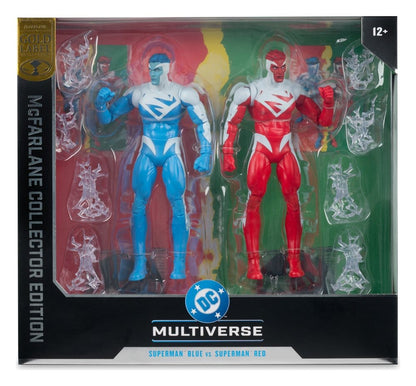 DC Multiverse – Superman Blue vs. Superman Red – Gold Label – 18 cm