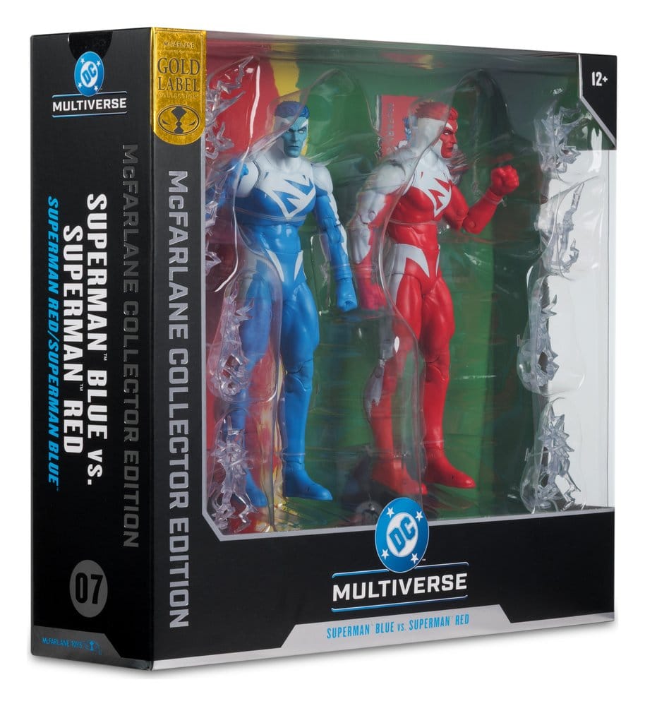 DC Multiverse – Superman Blue vs. Superman Red – Gold Label – 18 cm