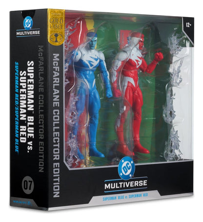 DC Multiverse – Superman Blue vs. Superman Red – Gold Label – 18 cm