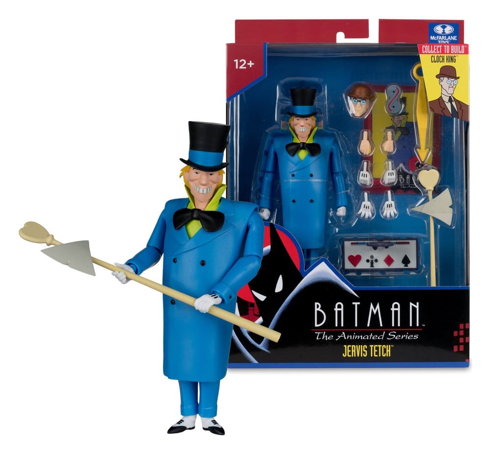 Figurine Batman: The Animated Series Jervis Tetch (Mad Hatter) de McFarlane Toys, 15 cm, position détaillée.