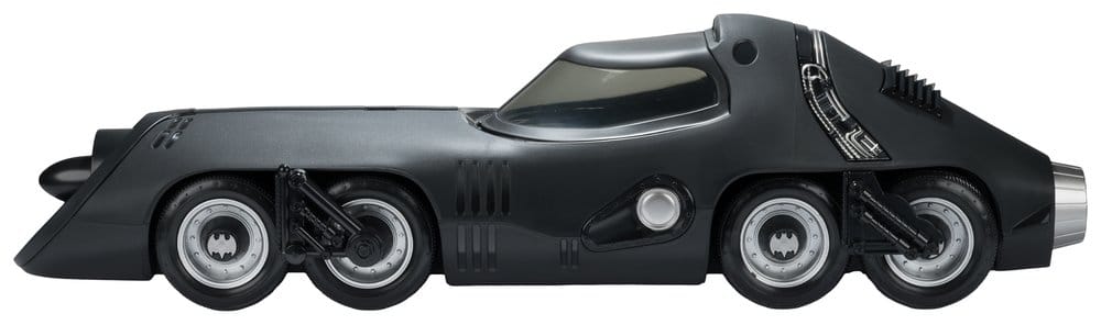 Figurine de 54 cm du Batmissile de Batman Returns par McFarlane Toys, vue détaillée du véhicule théâtral de Batman.