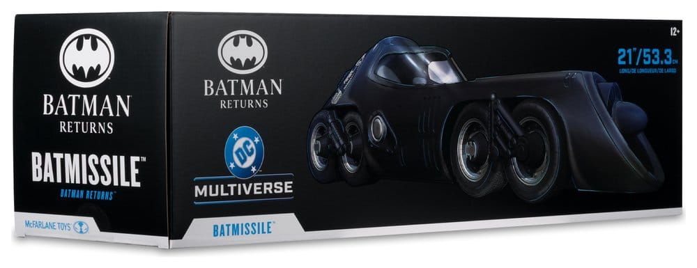 Figurine McFarlane Toys Batmissile du véhicule Batmobile Batman Returns, 54 cm, détail précis et design réaliste.