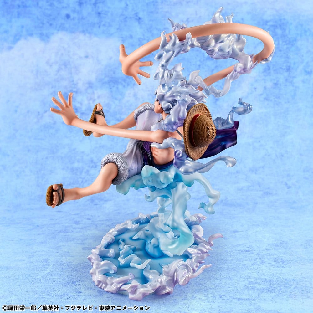 Figurine Monkey D. Luffy Gear Fifth « Evolutionary History » de Megahouse, 26 cm, personnage de One Piece en pose détaillée