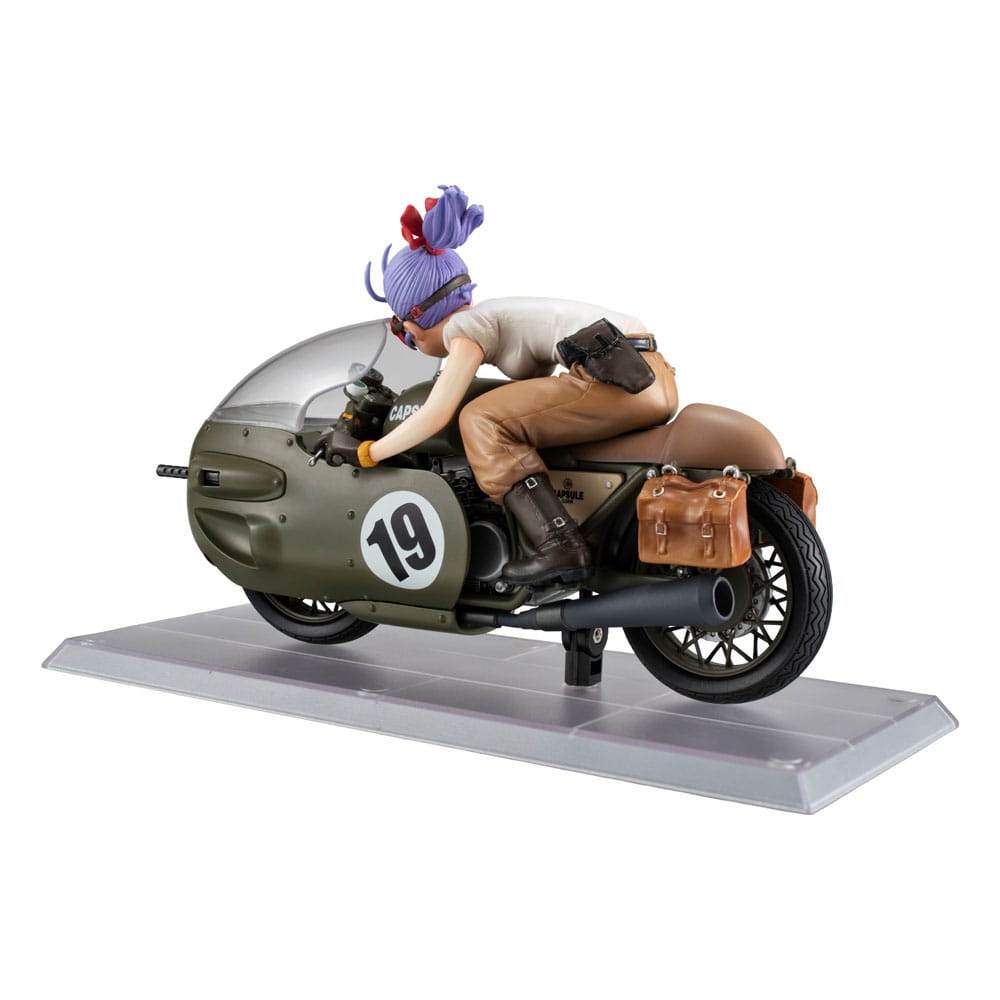 Figurine en PVC Dragonball Z Real McCoy Bulma version limitée, 17 cm, par Megahouse, diorama détaillé.