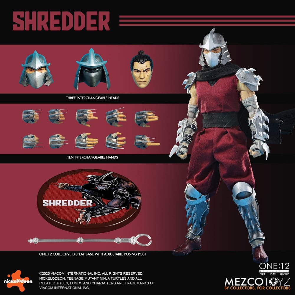 Tortues Ninja figurine 1/12 Shredder 17 cm