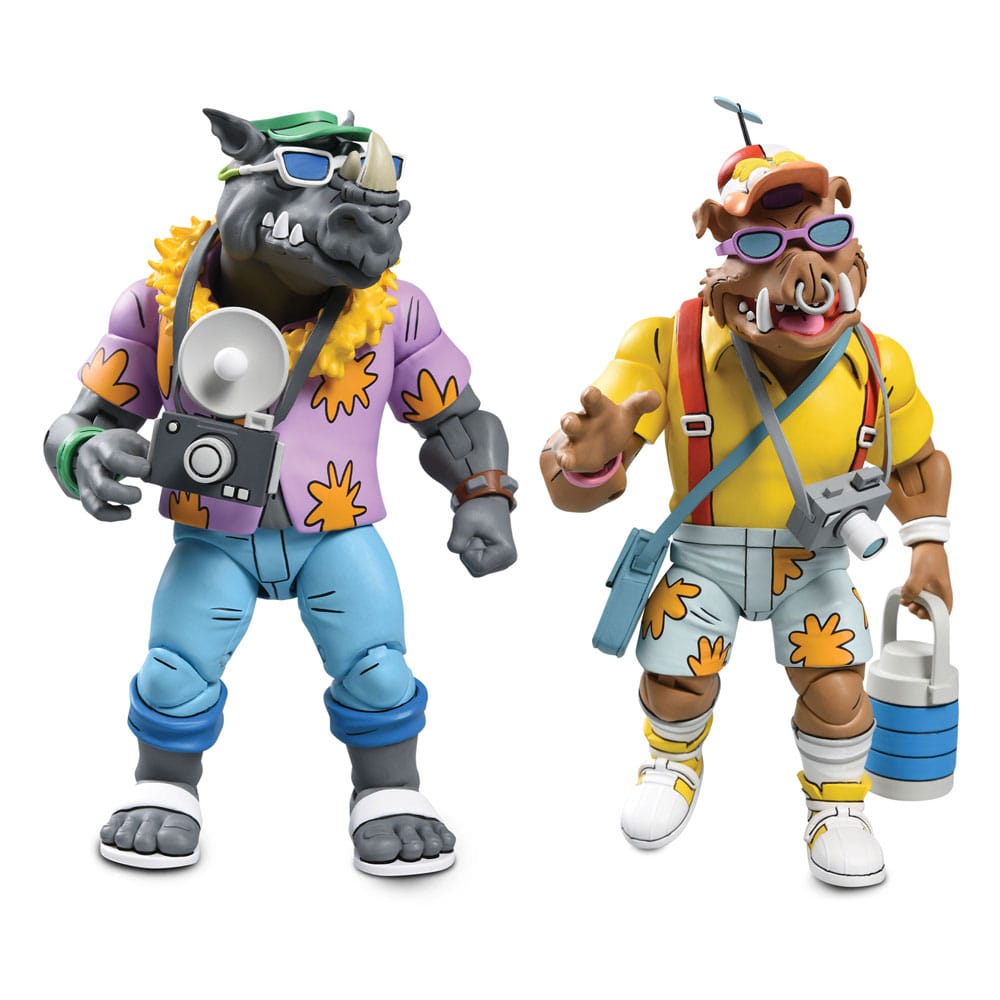 Tortues Ninja (Cartoon 1980) pack 2 figurines Vacation Bebop and Rocksteady 18 cm - Toys Legacy Collection