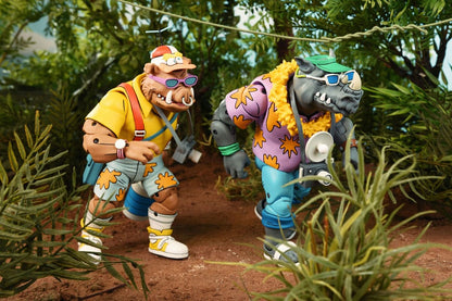 Tortues Ninja (Cartoon 1980) pack 2 figurines Vacation Bebop and Rocksteady 18 cm - Toys Legacy Collection