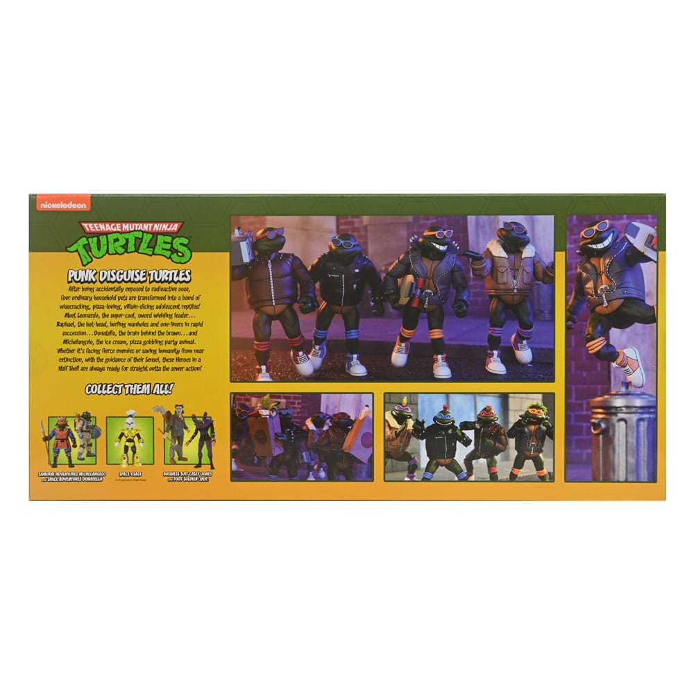 Tortues Ninja (Cartoon) figurines Pack de 4 Punk Turtles 18 cm