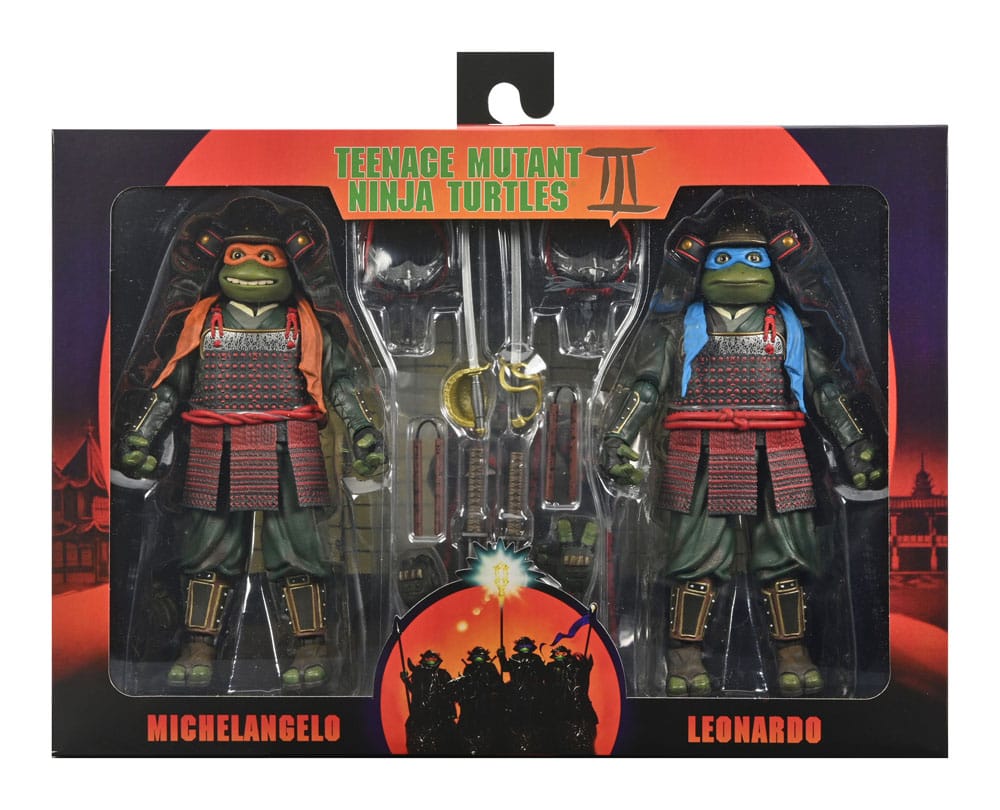 Tortues Ninja 3 2-Pack figurines Leonardo & Michelangelo 18 cm - Toys Legacy Collection