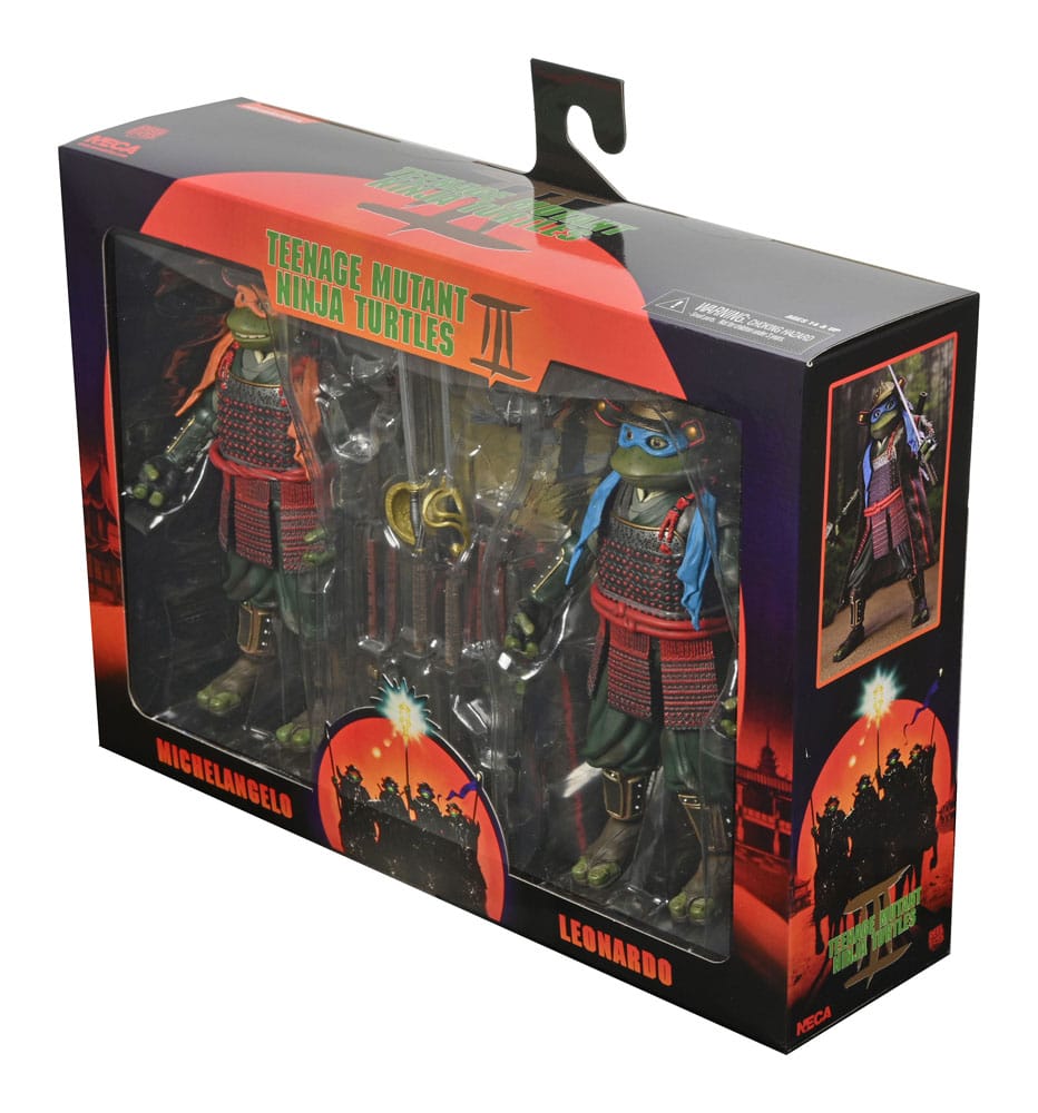 Tortues Ninja 3 2-Pack figurines Leonardo & Michelangelo 18 cm - Toys Legacy Collection