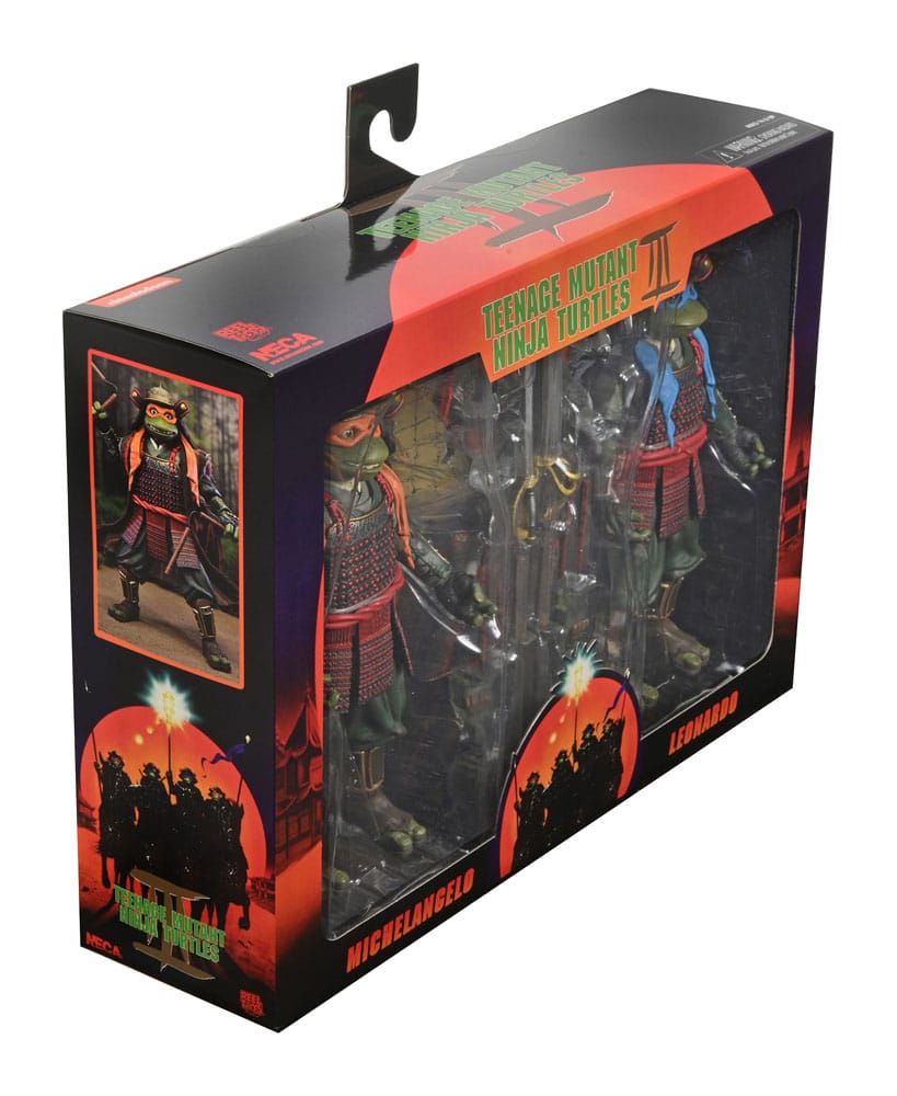 Tortues Ninja 3 2-Pack figurines Leonardo & Michelangelo 18 cm - Toys Legacy Collection