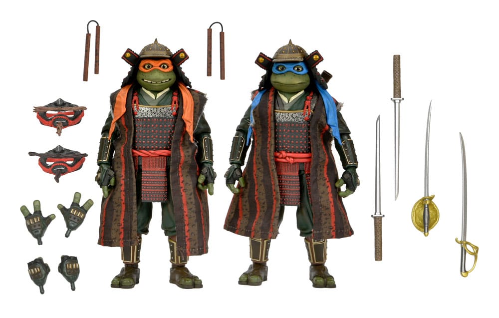 Tortues Ninja 3 2-Pack figurines Leonardo & Michelangelo 18 cm - Toys Legacy Collection