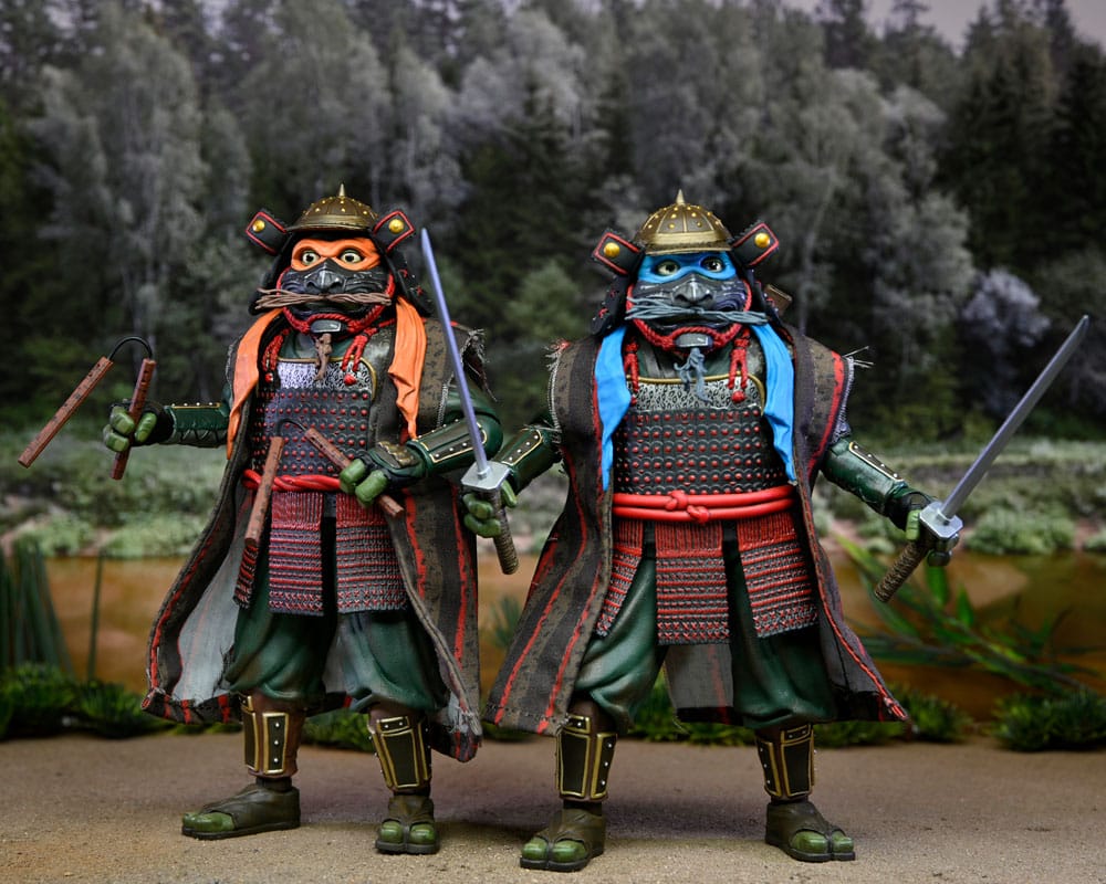 Tortues Ninja 3 2-Pack figurines Leonardo & Michelangelo 18 cm - Toys Legacy Collection