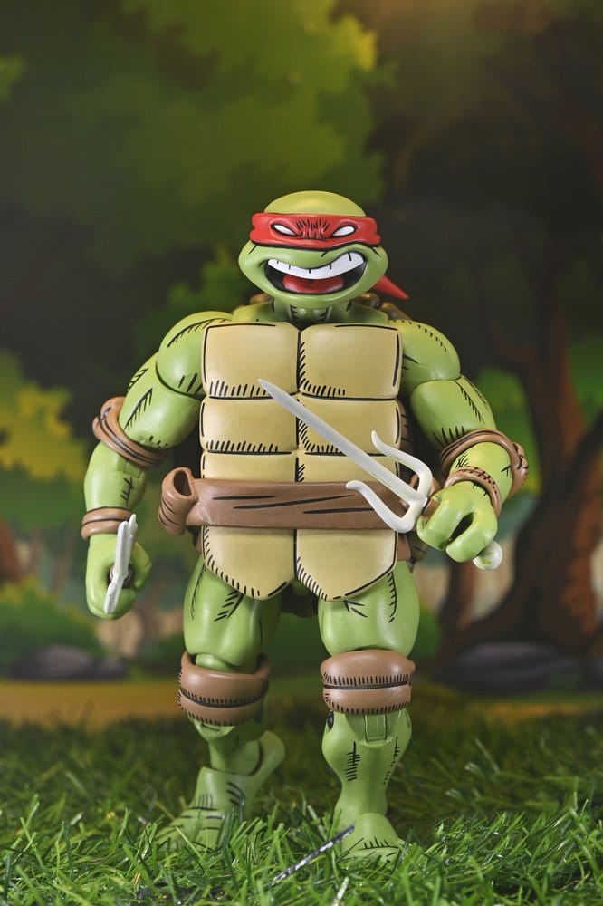 Figurine Raphael Ultimate TMNT x Usagi Yojimbo de 18 cm, figurine de collection Neca, style de comic, pose détaillée.