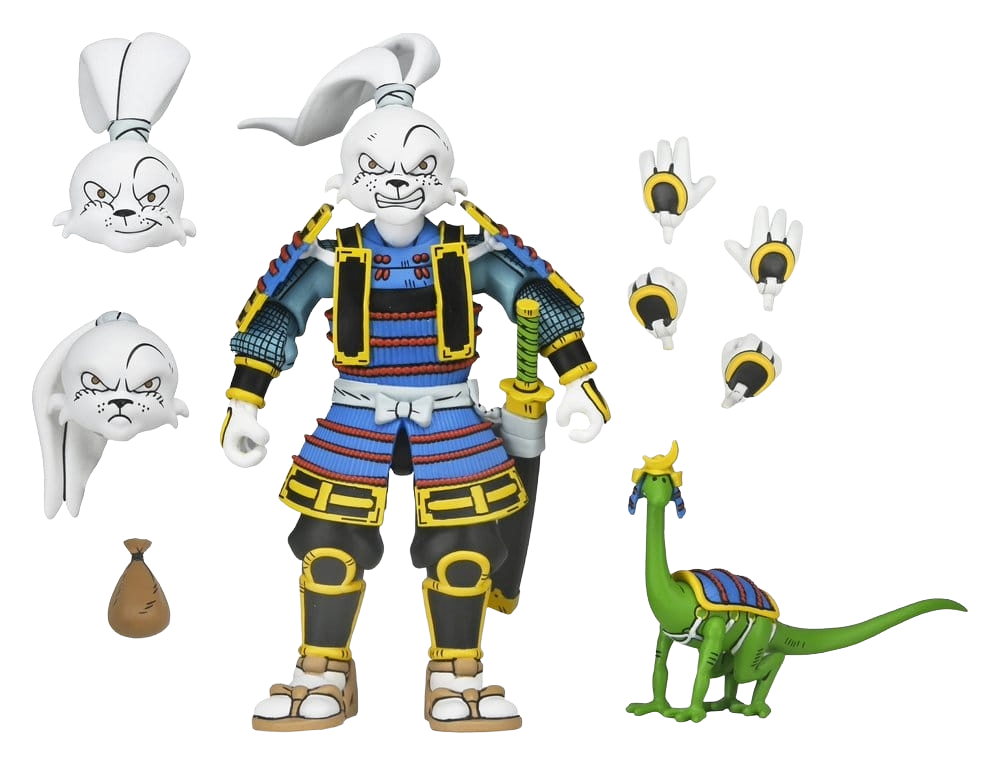Figurine NECA TMNT x Usagi Yojimbo Ultimate Usagi Yojimbo, édition comic, 18 cm, personnage détaillé en figurine de collection.