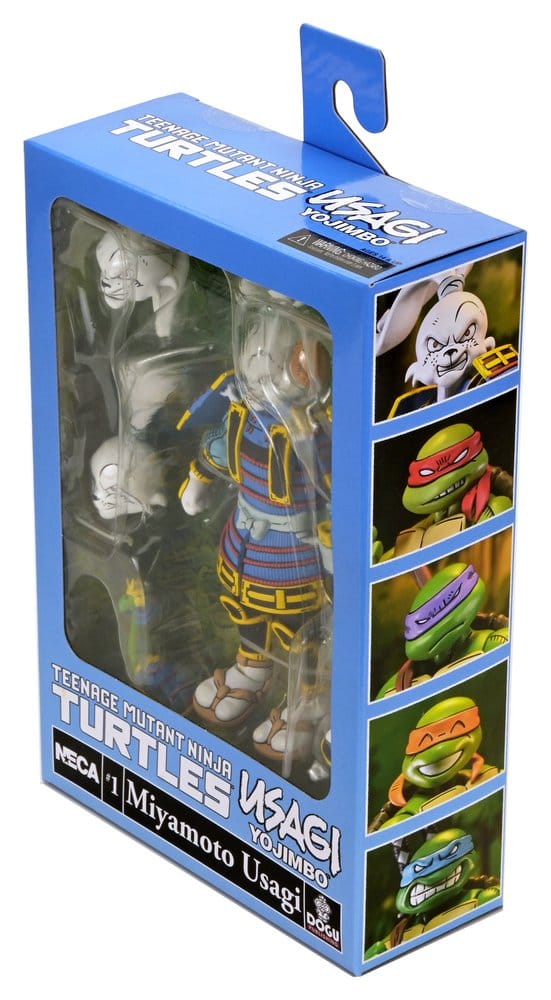 Figurine NECA TMNT x Usagi Yojimbo Ultimate Usagi Yojimbo version comic, 18 cm, personnages de la série de bande dessinée.