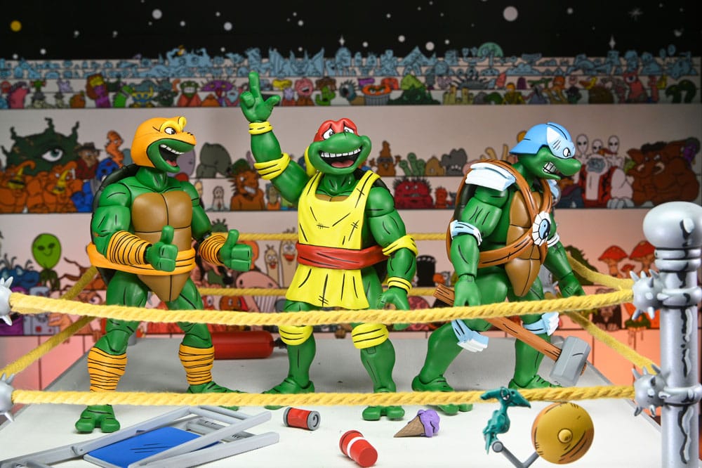 Tortues Ninja (Archie Comics) figurines Pack de 4 Stump Wrestling Turtles 18 cm - Toys Legacy Collection