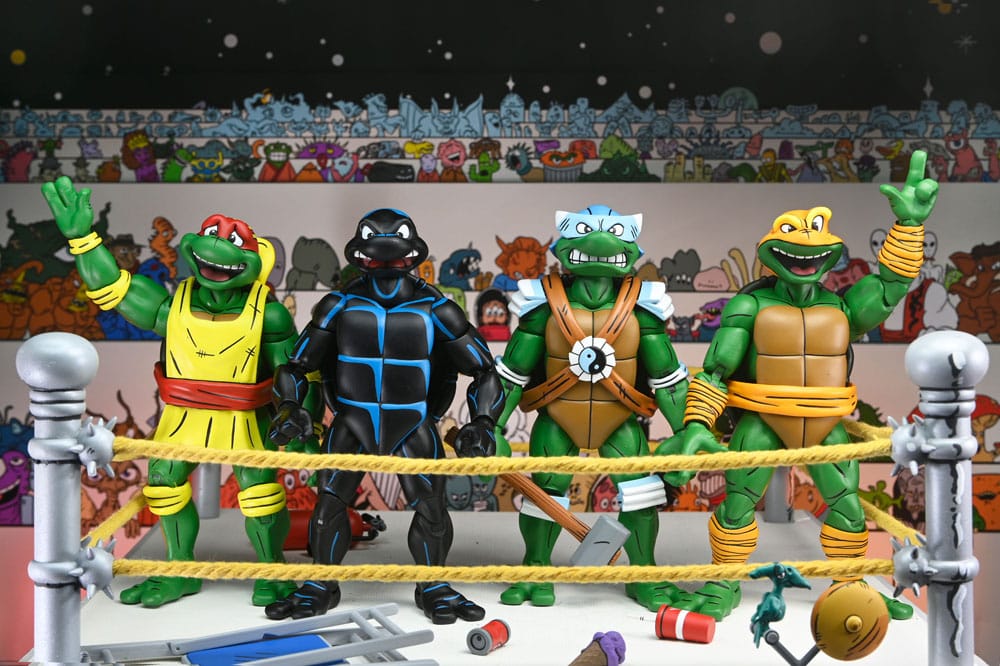 Tortues Ninja (Archie Comics) figurines Pack de 4 Stump Wrestling Turtles 18 cm - Toys Legacy Collection