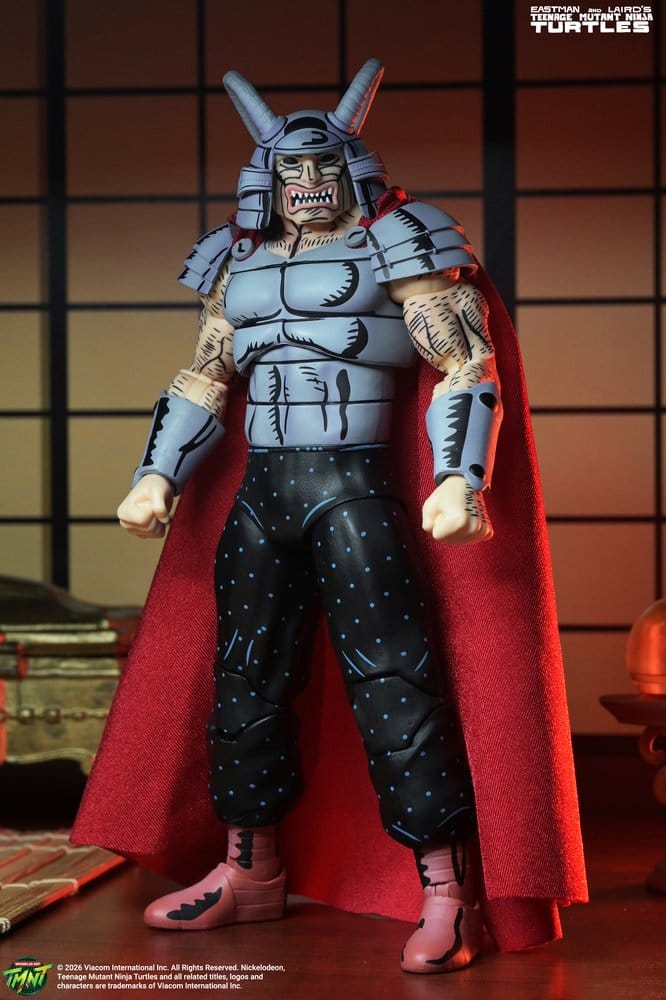 Figurine Neca de Savanti Romero Warlord des Tortues Ninja Teenage Mutant Ninja Turtles, 18 cm, en pose détaillée et colorée.