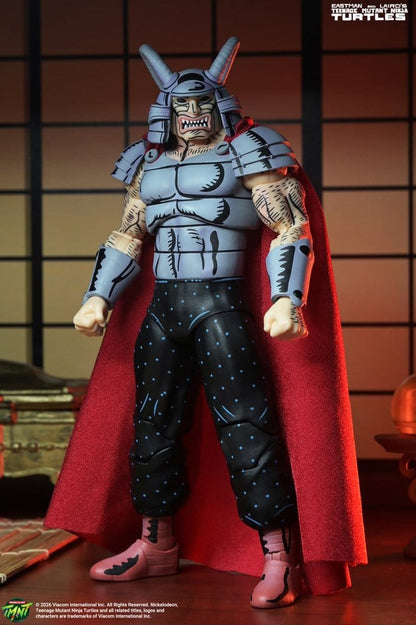 Figurine Neca de Savanti Romero Warlord des Tortues Ninja Teenage Mutant Ninja Turtles, 18 cm, en pose détaillée et colorée.