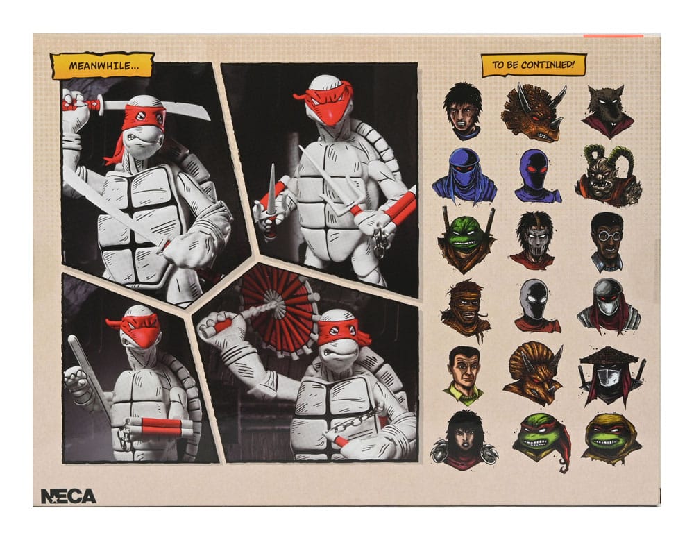 Tortues Ninja (Mirage Comics) pack 2 figurines Black and White First Turtles 18 cm - Toys Legacy Collection