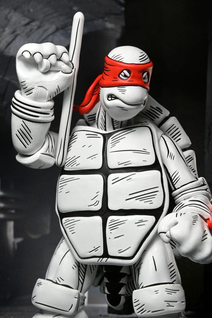Tortues Ninja (Mirage Comics) pack 2 figurines Black and White First Turtles 18 cm - Toys Legacy Collection