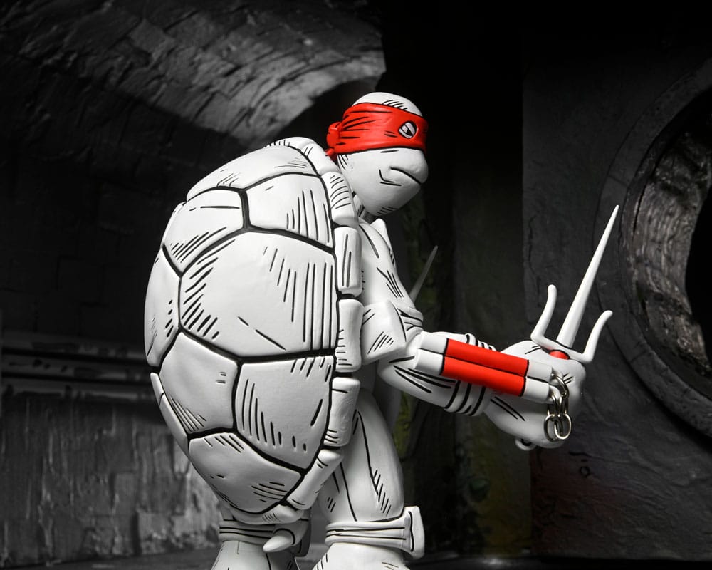 Tortues Ninja (Mirage Comics) pack 2 figurines Black and White First Turtles 18 cm - Toys Legacy Collection