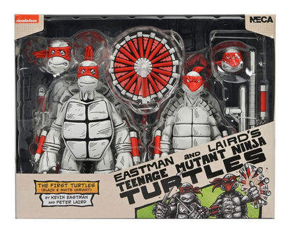 Tortues Ninja (Mirage Comics) pack 2 figurines Black and White First Turtles 18 cm - Toys Legacy Collection