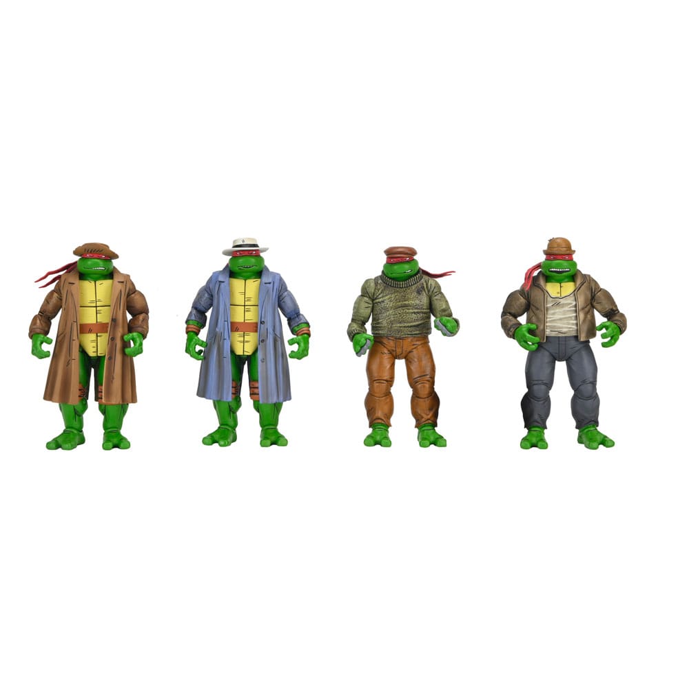 Tortues Ninja Pack de 4 figurines Gangster Turtles 18 cm - Toys Legacy Collection
