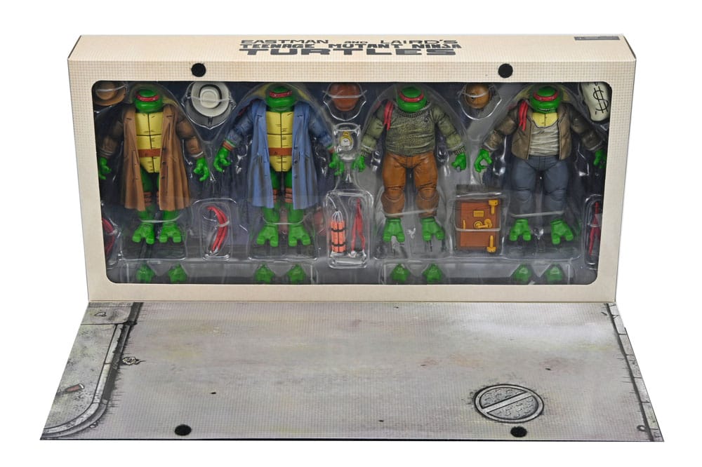 Tortues Ninja Pack de 4 figurines Gangster Turtles 18 cm - Toys Legacy Collection