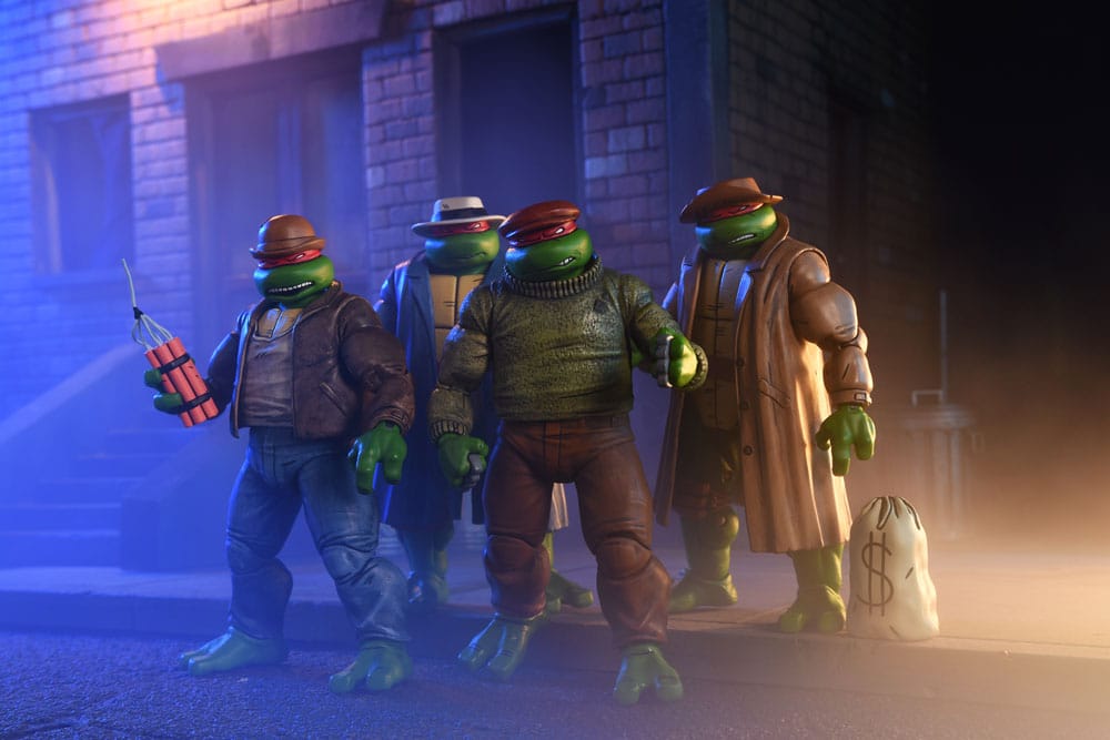Tortues Ninja Pack de 4 figurines Gangster Turtles 18 cm - Toys Legacy Collection