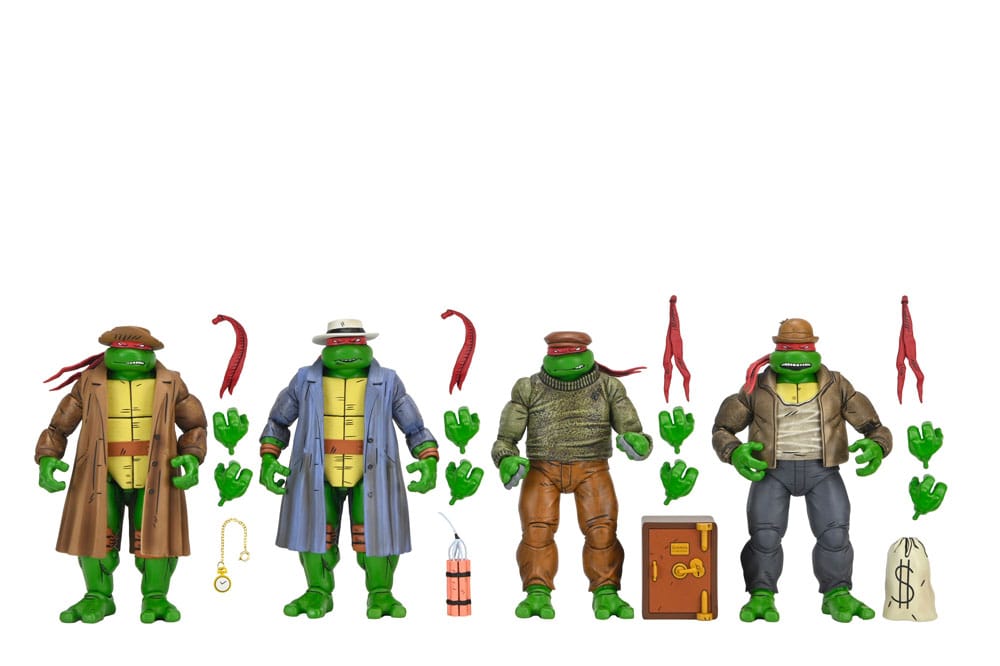 Tortues Ninja Pack de 4 figurines Gangster Turtles 18 cm - Toys Legacy Collection