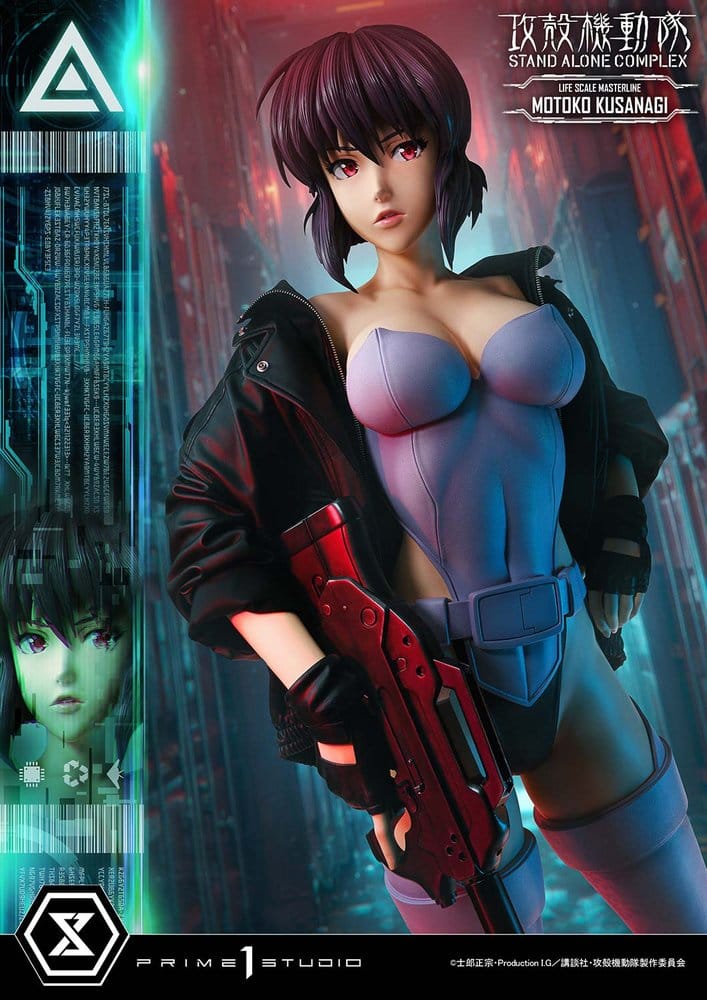 Statue de Motoko Kusanagi en taille réelle, figurine Ghost in the Shell: S.A.C., Prime 1 Studio, 174 cm, figurine de collection.