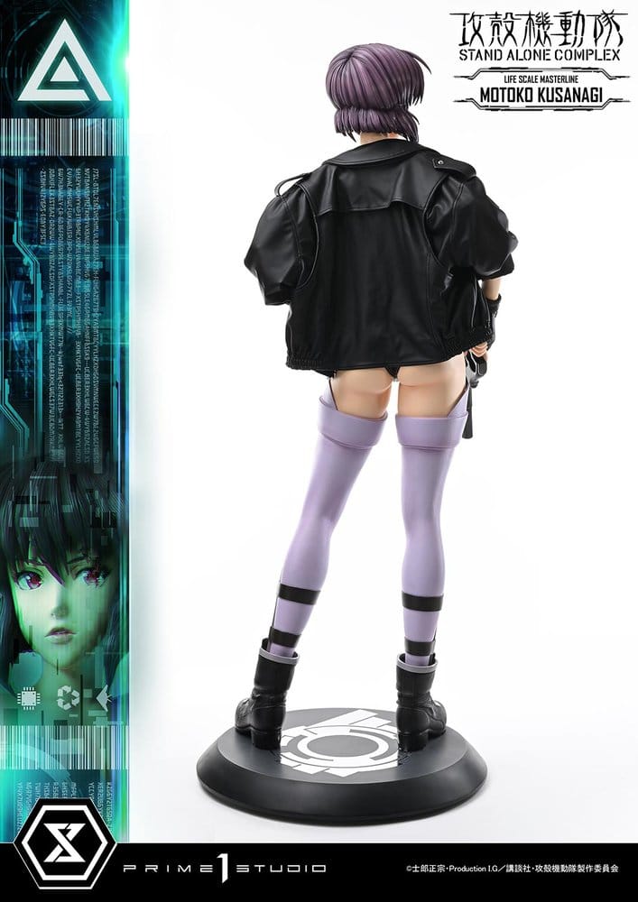 Statue de Motoko Kusanagi Ghost in the Shell S.A.C. Prime 1 Studio, figurine 1/1 de 174 cm, figurine de collection détaillée.