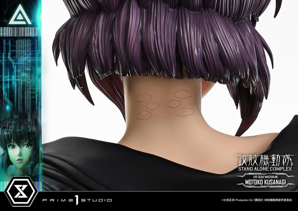 Statue de la figurine Motoko Kusanagi Ghost in the Shell : S.A.C. 1/1 de Prime 1 Studio, haute en taille, détail réaliste, 174 cm