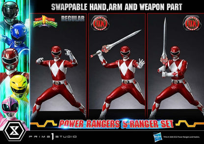 Statuettes Prime 1 Studio Mighty Morphin Power Rangers, set de 5 figurines de 62 cm, version Deluxe bonus.
