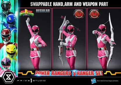 Statuette Prime 1 Studio Power Rangers Deluxe, set de 5 figures de 62 cm, collection Mighty Morphin Power Rangers.