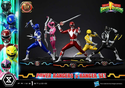 Statuettes Prime 1 Studio Power Rangers Premium Masterline, lot de 5 figures de 62 cm, version Deluxe bonus, détaillées et colorées.