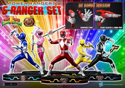 Statuettes Prime 1 Studio Power Rangers Deluxe, ensemble de 5 figurines 1/4, haute qualité, hauteur 62 cm, version bonus.