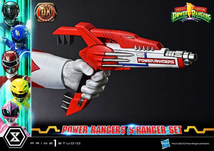 Statuettes Power Rangers Prime 1 Studio, set de 5 figurines Deluxe, hauteur 62 cm, version bonus, détails artistiques.